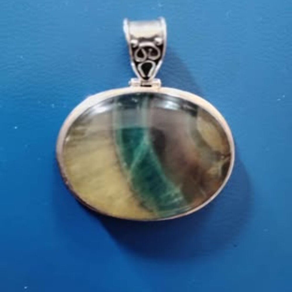 🌈 Rainbow Fluorite Pendant